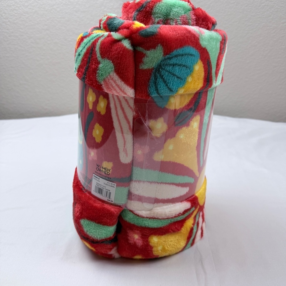 Sonoma Red and Yellow Floral Blanket